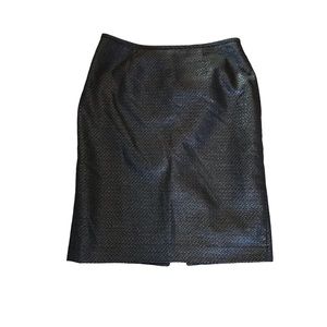 Calvin Klein Grey Metallic Thread Detail Professional Skirt